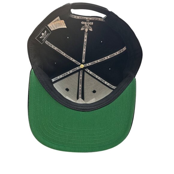 Adidas Snapback Hat Black White Green Undervisor Adjustable Cap - Picture 3 of 7